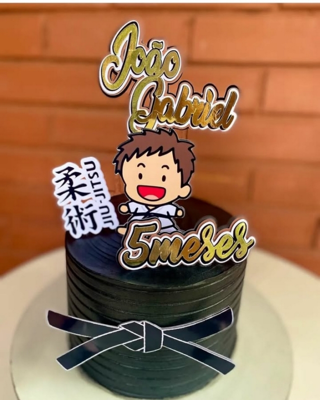 19 topo de bolo jiu jitsu mesversário @bk personalizados86