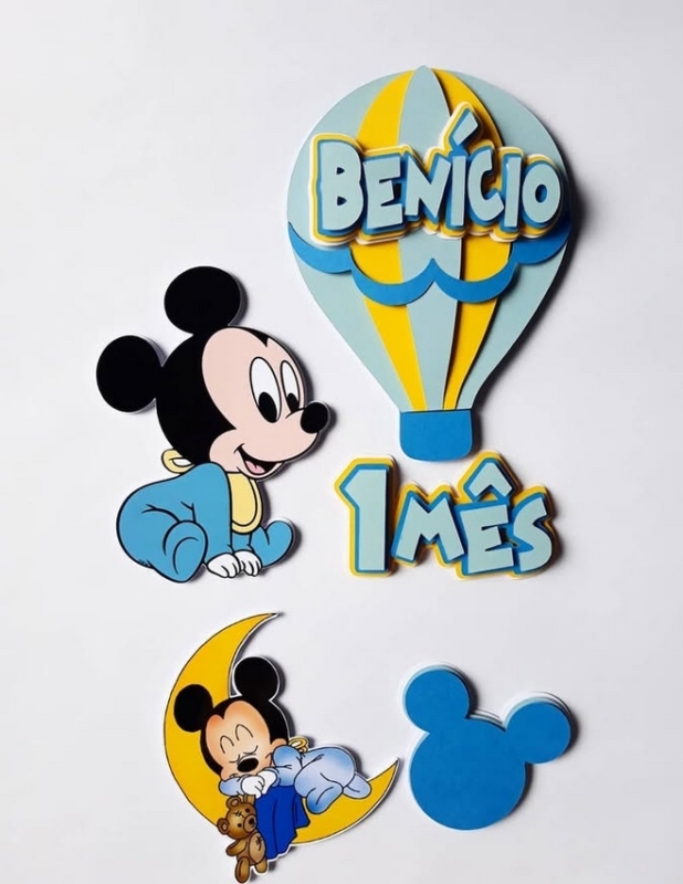 2 topo de bolo Mickey baby @flaviaqueirozpersonalizados