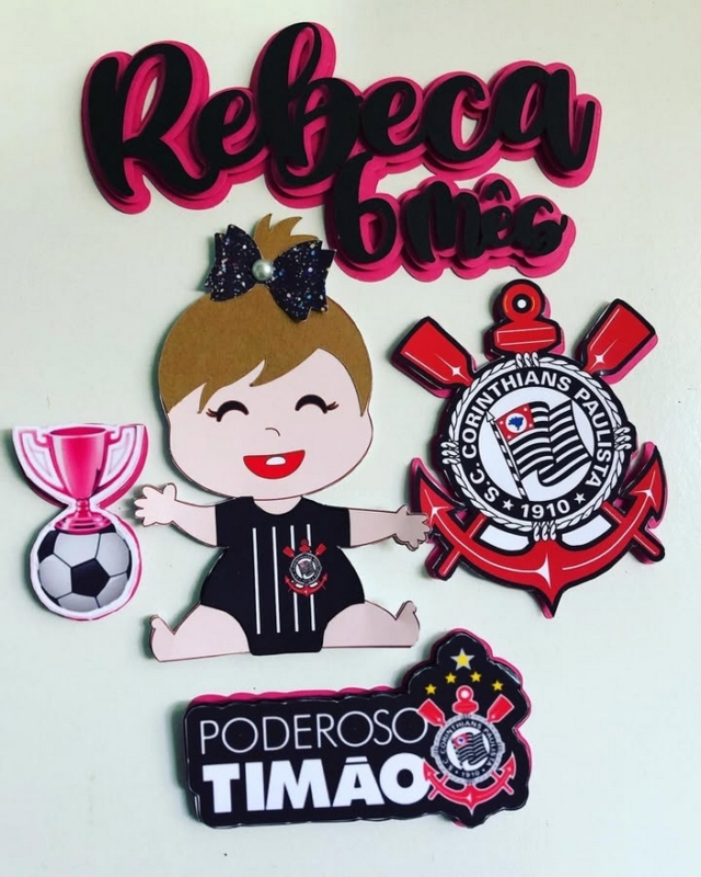 20 topo de bolo Corinthians mesversário @shirleyrosapersonalizados