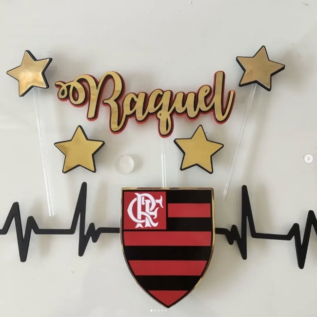 20 topo de bolo do Flamengo feminino @licaartespersonalizadas