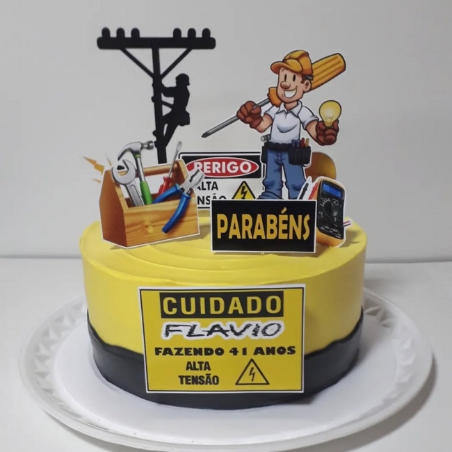 20 topo de bolo eletricista personalizado @dagretstasun