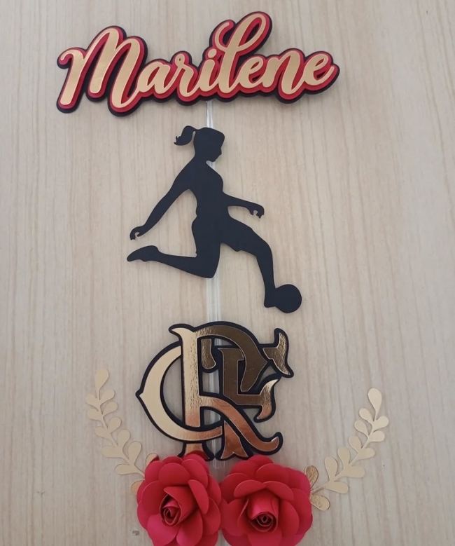 22 topo de bolo do Flamengo feminino @fariaskellen