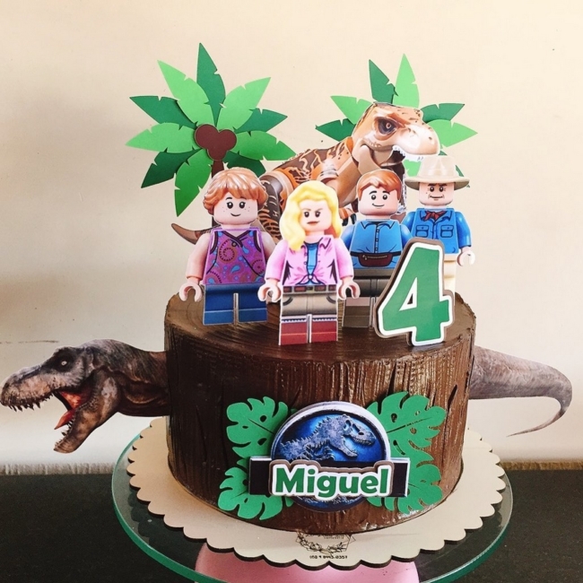 23 topo de bolo Jurassic Park Lego @le bella ju