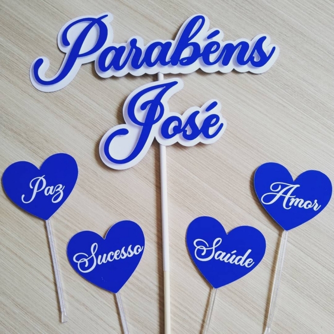 24 topo de bolo Parabéns masculino @dimamypersonalizados