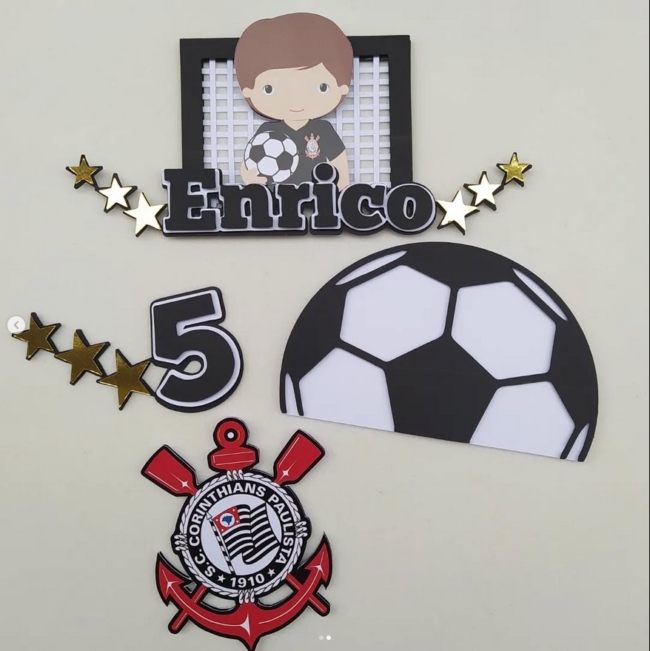 25 topo de bolo Corinthians infantil @evellyn personalizados