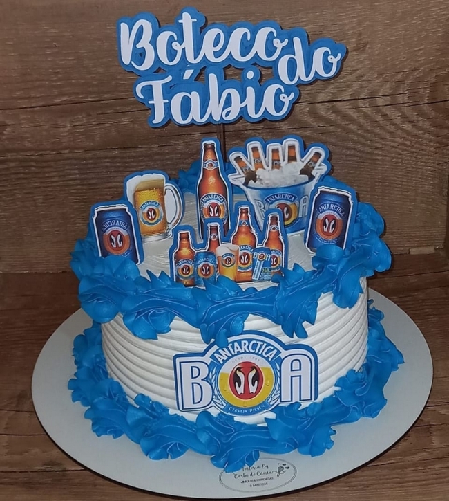 25 topo de bolo boteco Antarctica @criancafelizpersonalizacoes