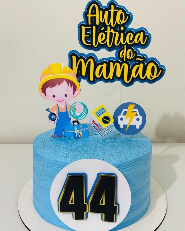25 topo de bolo eletricista automotivo @laracakes doces