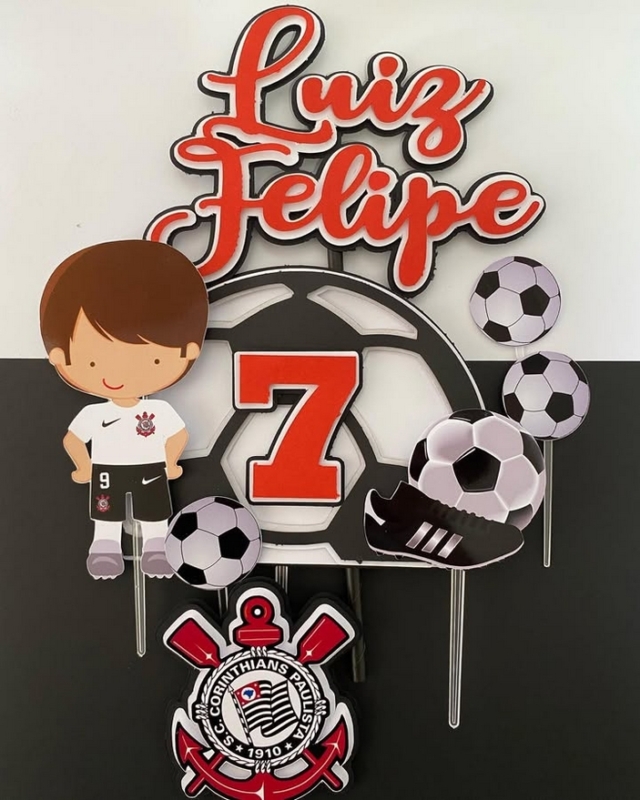 27 topo de bolo Corinthians infantil @ateliedadina papelariacriativa