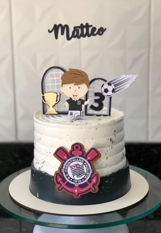 28 topo de bolo Corinthians infantil @napapelarias