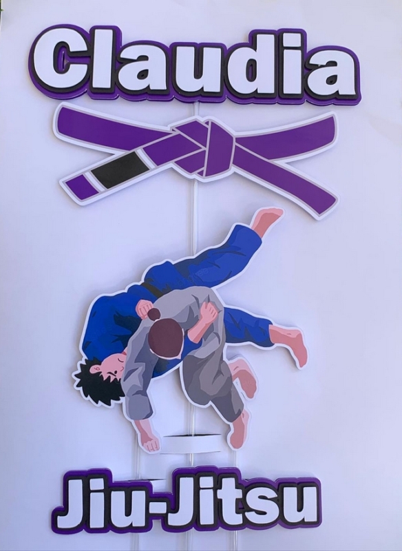 28 topo de bolo jiu jitsu faixa roxa @cellypapelaria