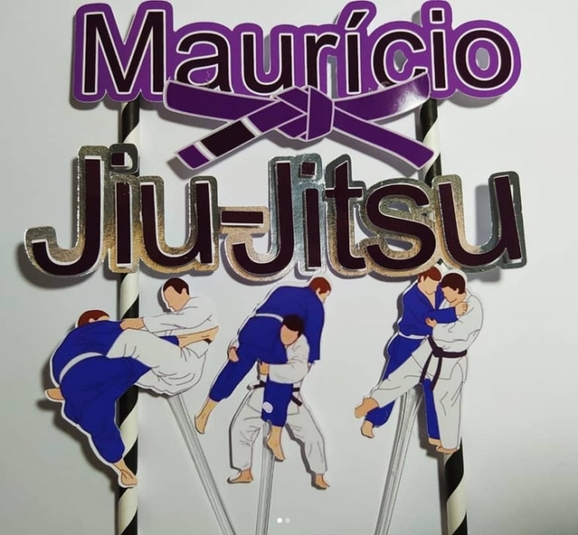 29 topo de bolo jiu jitsu faixa roxa @arteempapel rj