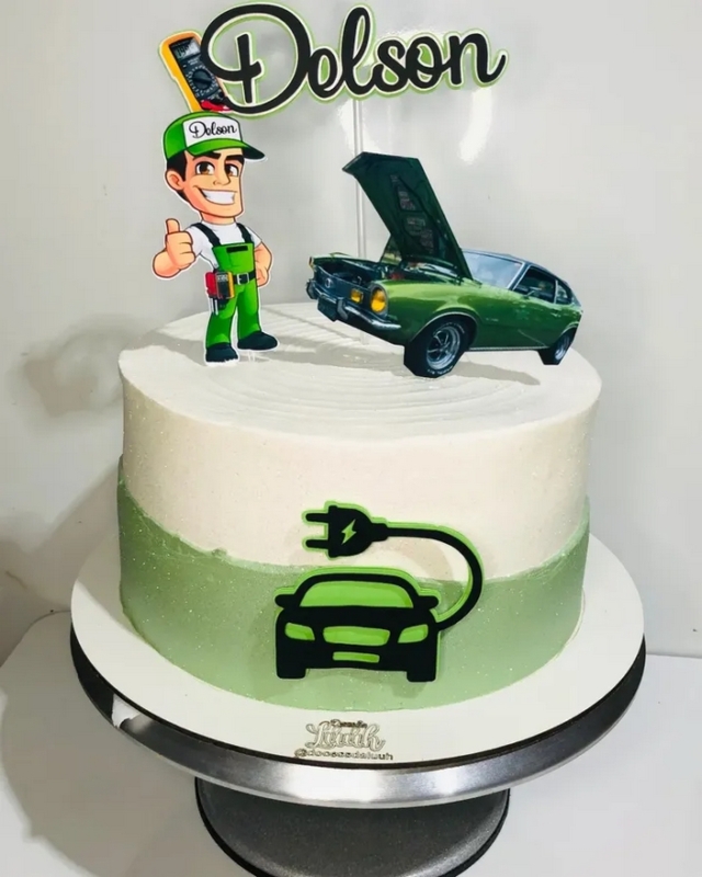 30 topo de bolo eletricista de carro @docessdaluuh