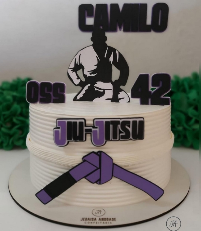 30 topo de bolo jiu jitsu faixa roxa @danicraftpapelaria