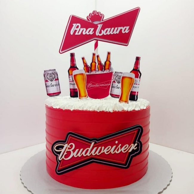 32 topo de bolo boteco Budweiser @bru festeira