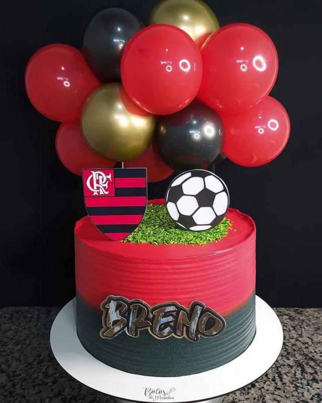 34 topo de bolo do Flamengo com balões @bolosde mainha
