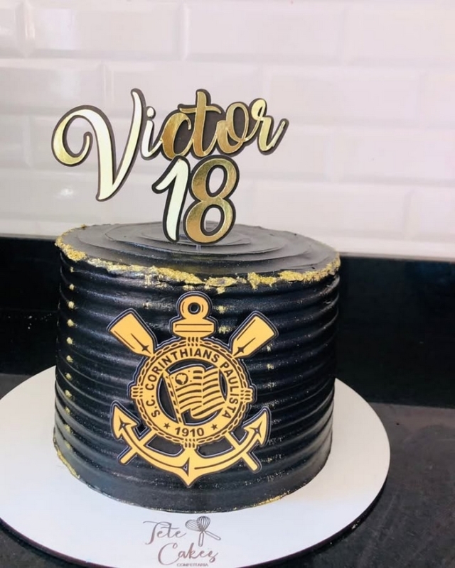 36 topo de bolo Corinthians biscuit @thaisarteemfesta