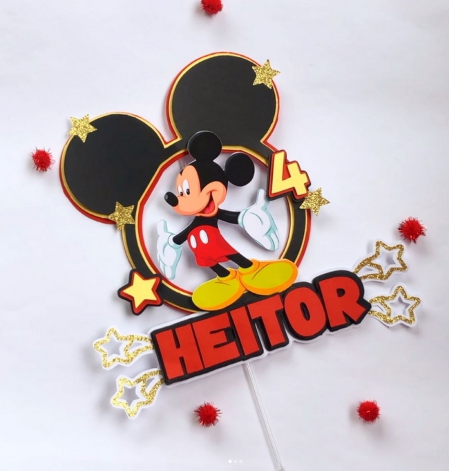 39 topo de bolo Mickey personalizado @com amorpapelariadvartstore