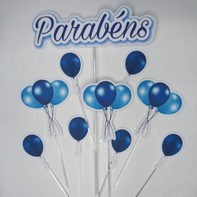 4 topo de bolo Parabéns simples @jcaartespersonalizadas