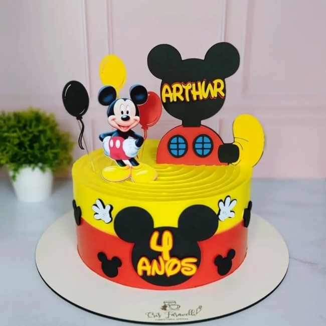 41 topo de bolo Mickey personalizado @allynemarquipapelaria