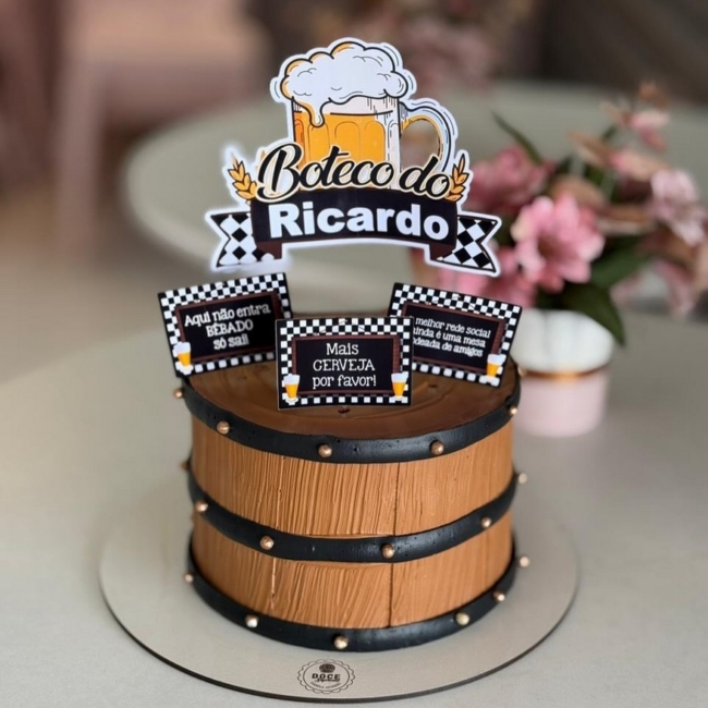 42 topo de bolo boteco personalizado @toposdacami