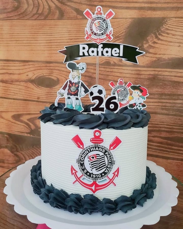 5 topo de bolo Corinthians @amandaversiani personalizados