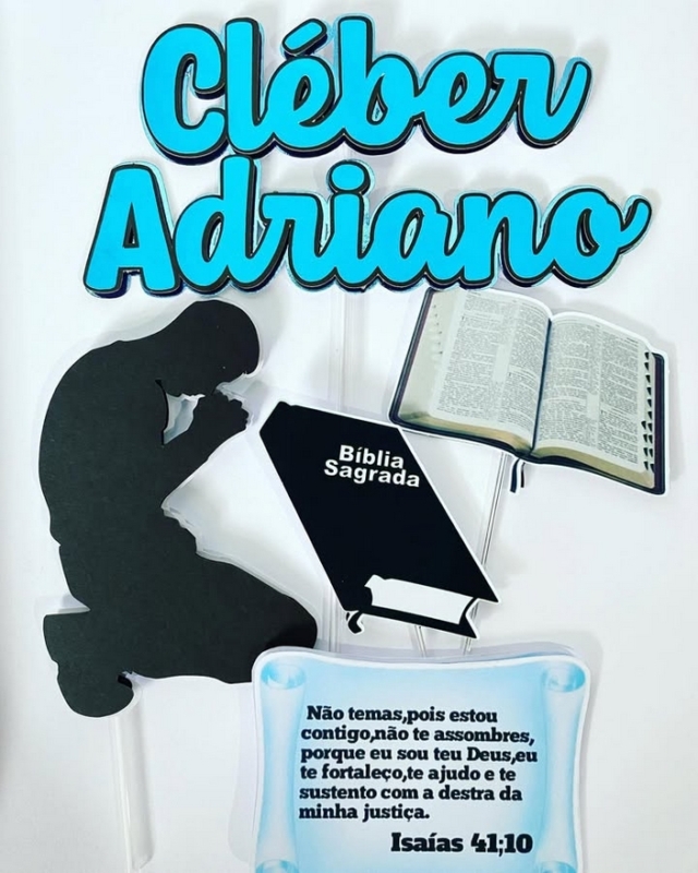 5 topo de bolo evangélico masculino @manas personalizadoss