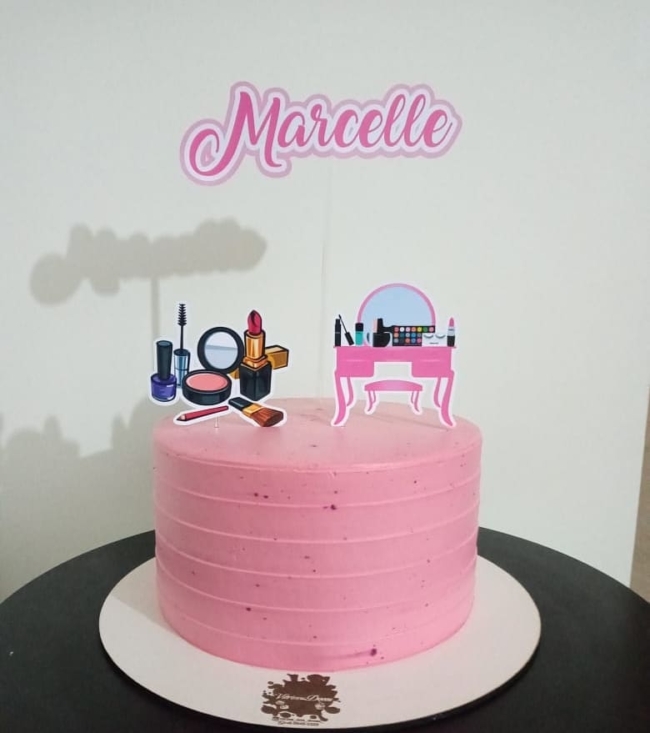 5 topo de bolo maquiagem simples @pequenosluxospersonalizados