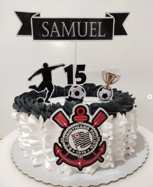 6 topo de bolo Corinthians simples @imperiodocefamilia