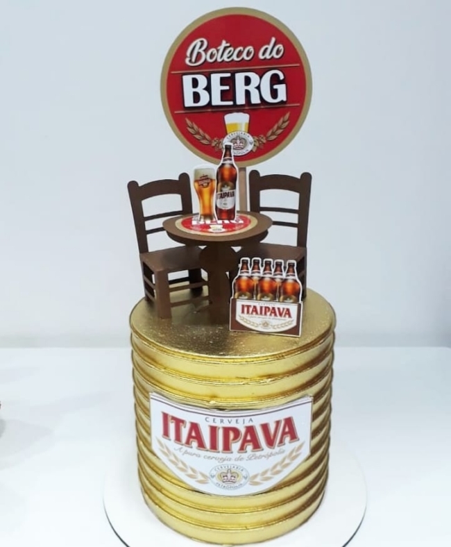 9 topo de bolo boteco Itaipava @clareartoposdebolo