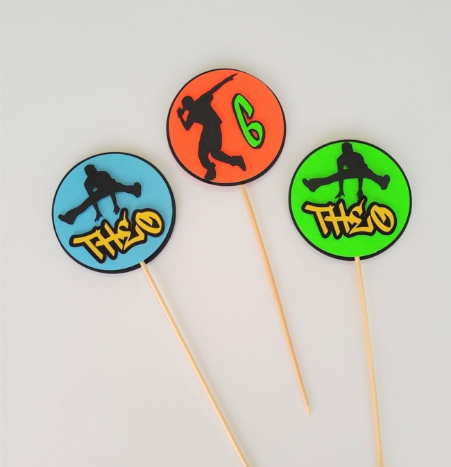9 topo de bolo neon masculino @artecomestilobysilmara