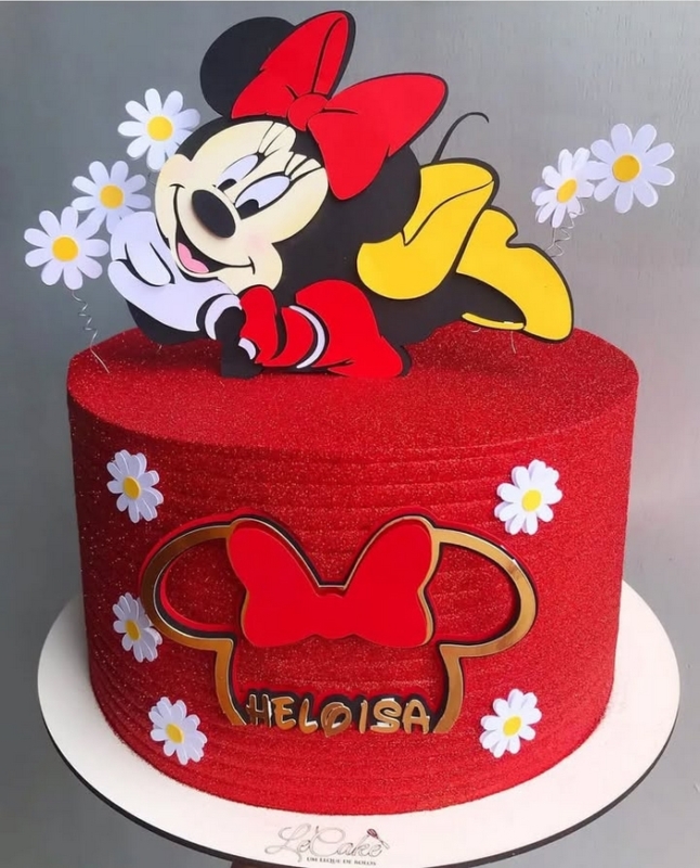 11 topo de bolo Minnie vermelha @mtbaloes papelaria