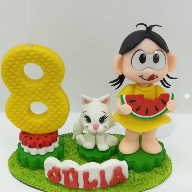 12 topo de bolo Magali em biscuit @ateliemariaolimpia