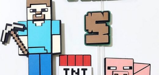 13 topo de bolo Minecraft @fofurasdemel