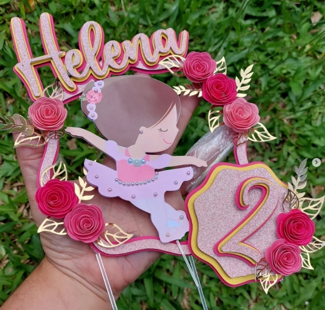 14 topo de bolo bailarina luxo @lisi nunes1103