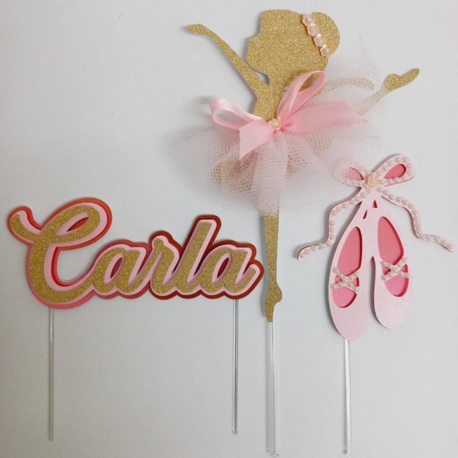 16 topo de bolo bailarina luxo @topodebolopersonalizados