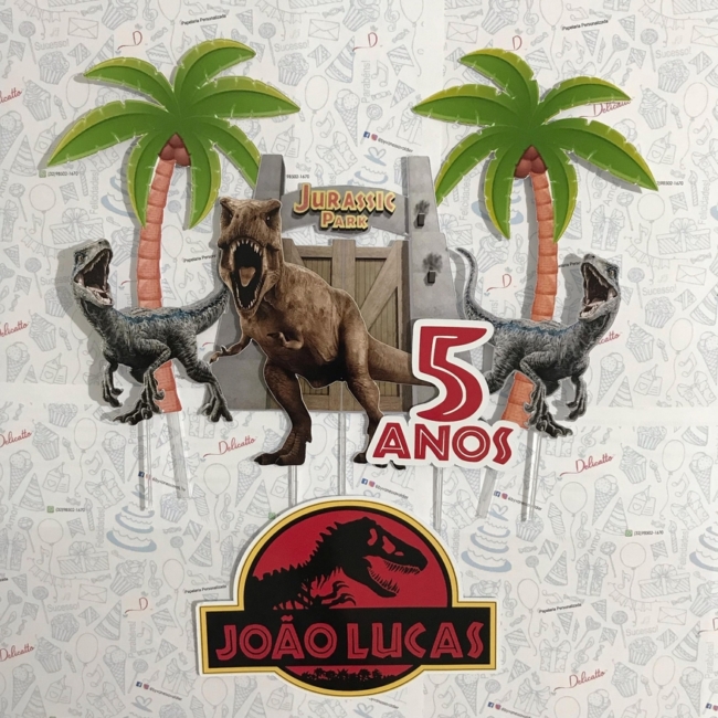 17 topo de bolo dinossauro Jurassic Park @byvanessavaldier