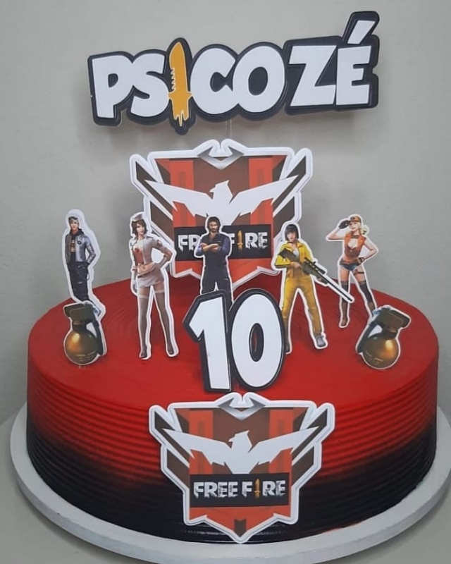 18 topo de bolo Free Fire mestre @micheligazzonidoceria