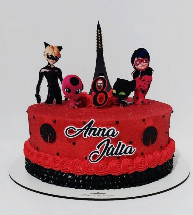 18 topo de bolo Ladybug e Cat Noir @millyarteseencantos