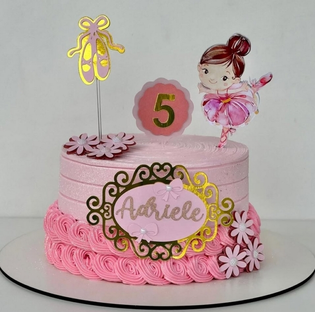 19 topo de bolo bailarina personalizado @tilumana