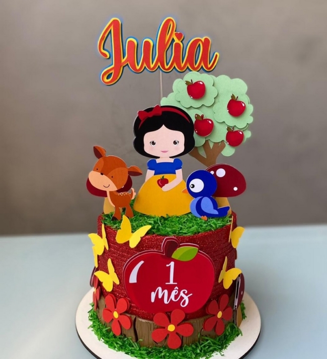 2 topo de bolo Branca de Neve cute @taspersonalizados
