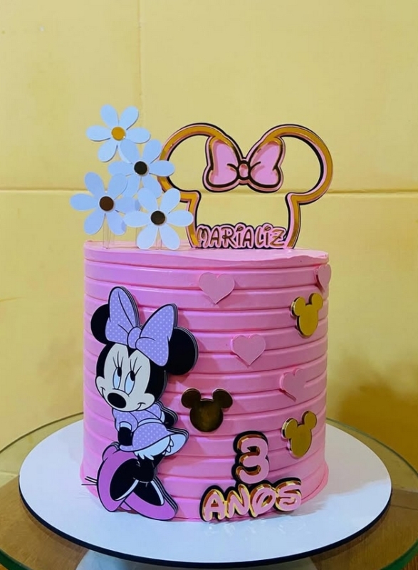 2 topo de bolo Minnie rosa @demaeprafilhacakes