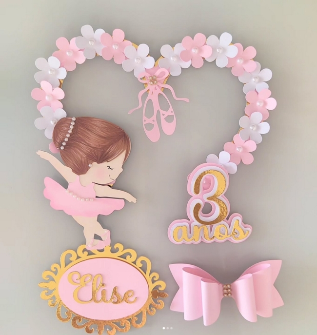 20 topo de bolo bailarina personalizado @laurinha arteira