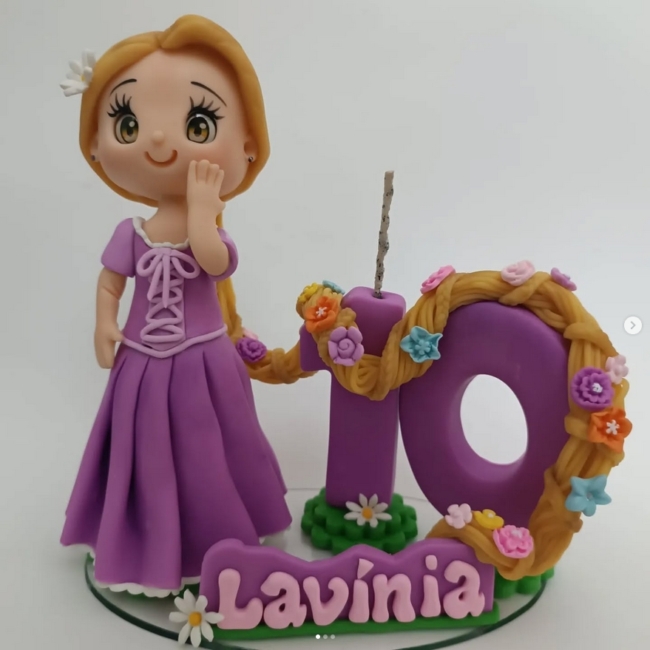 21 topo de bolo Rapunzel em biscuit @sandrarochabiscuit