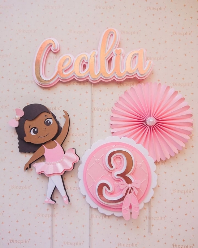 21 topo de bolo bailarina personalizado @dineplin oficial