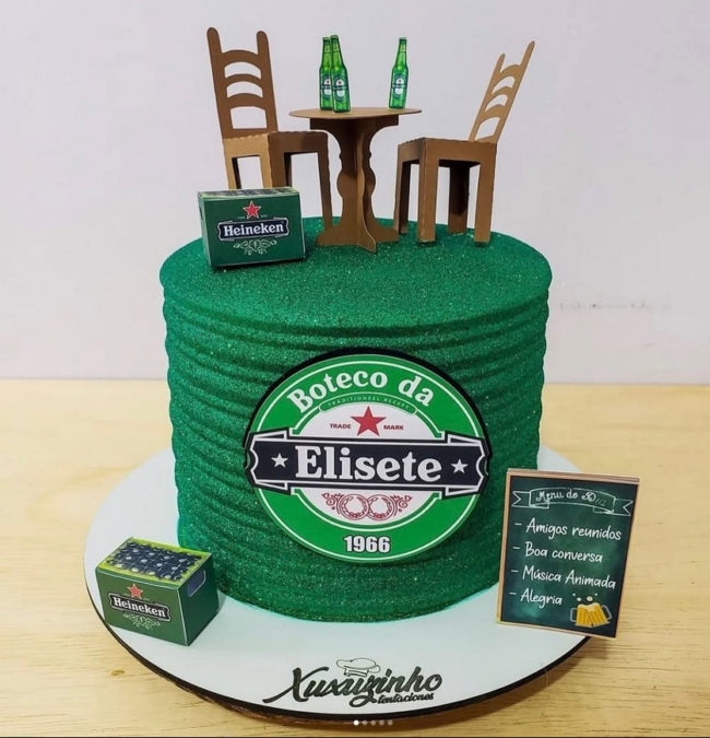 23 topo de bolo Heineken @finecut personalizados