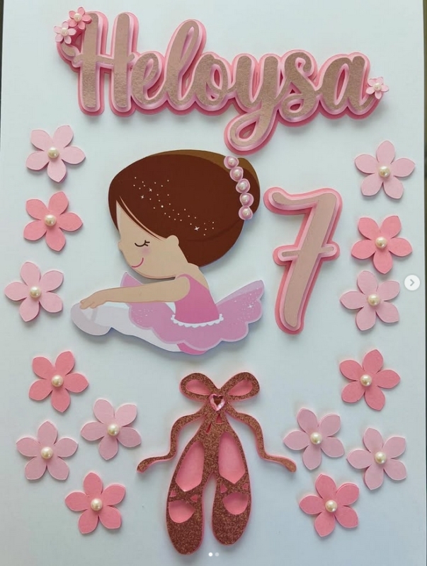 23 topo de bolo bailarina personalizado @jujucriativapersonalizados