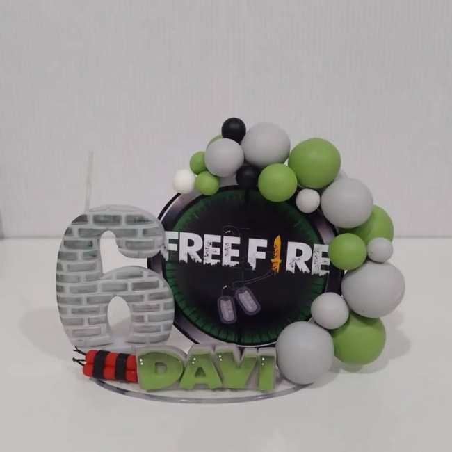 25 topo de bolo Free Fire em biscuit @ogawaatelie
