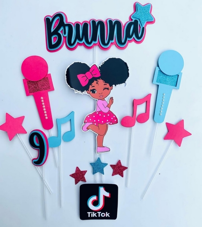 25 topo de bolo TikTok personalizado @yasmin topper
