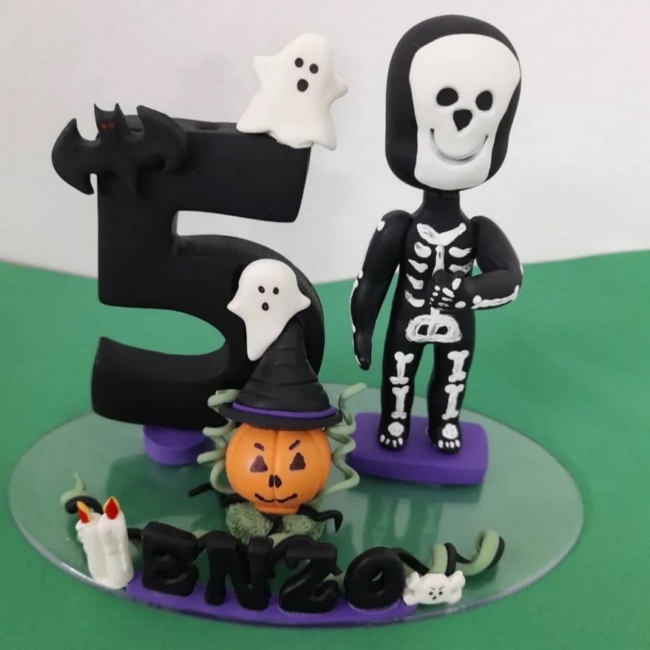 27 topo de bolo Halloween em biscuit @dri atelie arte