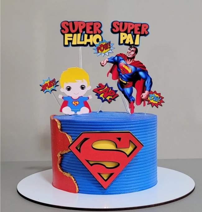 27 topo de bolo Super Pai e Super Filho @josivipo